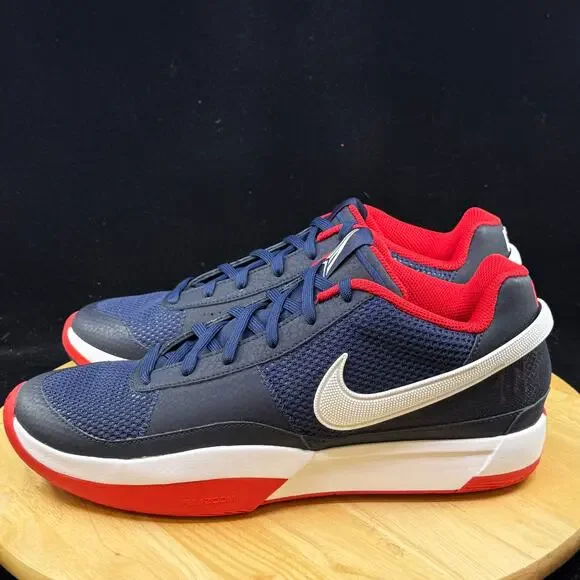 Nike JA 1 Men's Size 12 USA Navy Blue Red White Basketball Shoes FQ4796 403